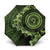 Vanuatu Umbrella Hibisus Polynesian Pattern Green - Polynesian Pride