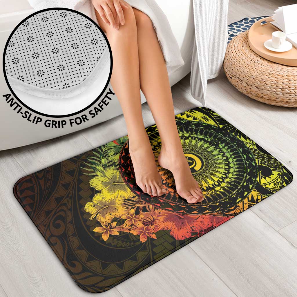 Vanuatu Bathroom Set Hibisus Polynesian Pattern Reggae - Polynesian Pride