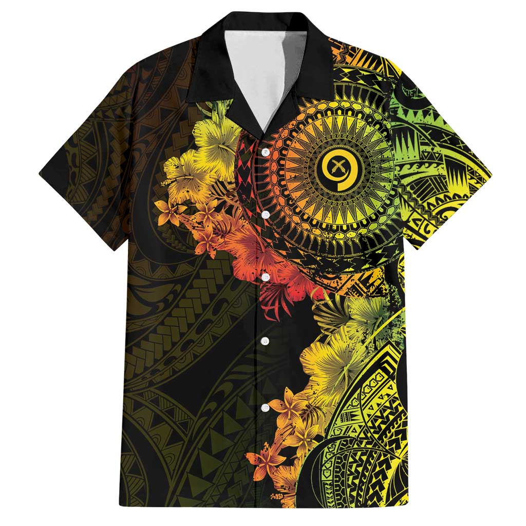 Vanuatu Family Matching Off Shoulder Maxi Dress and Hawaiian Shirt Hibisus Polynesian Pattern Reggae - Polynesian Pride
