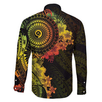 Vanuatu Family Matching Off Shoulder Short Dress and Hawaiian Shirt Hibisus Polynesian Pattern Reggae - Polynesian Pride