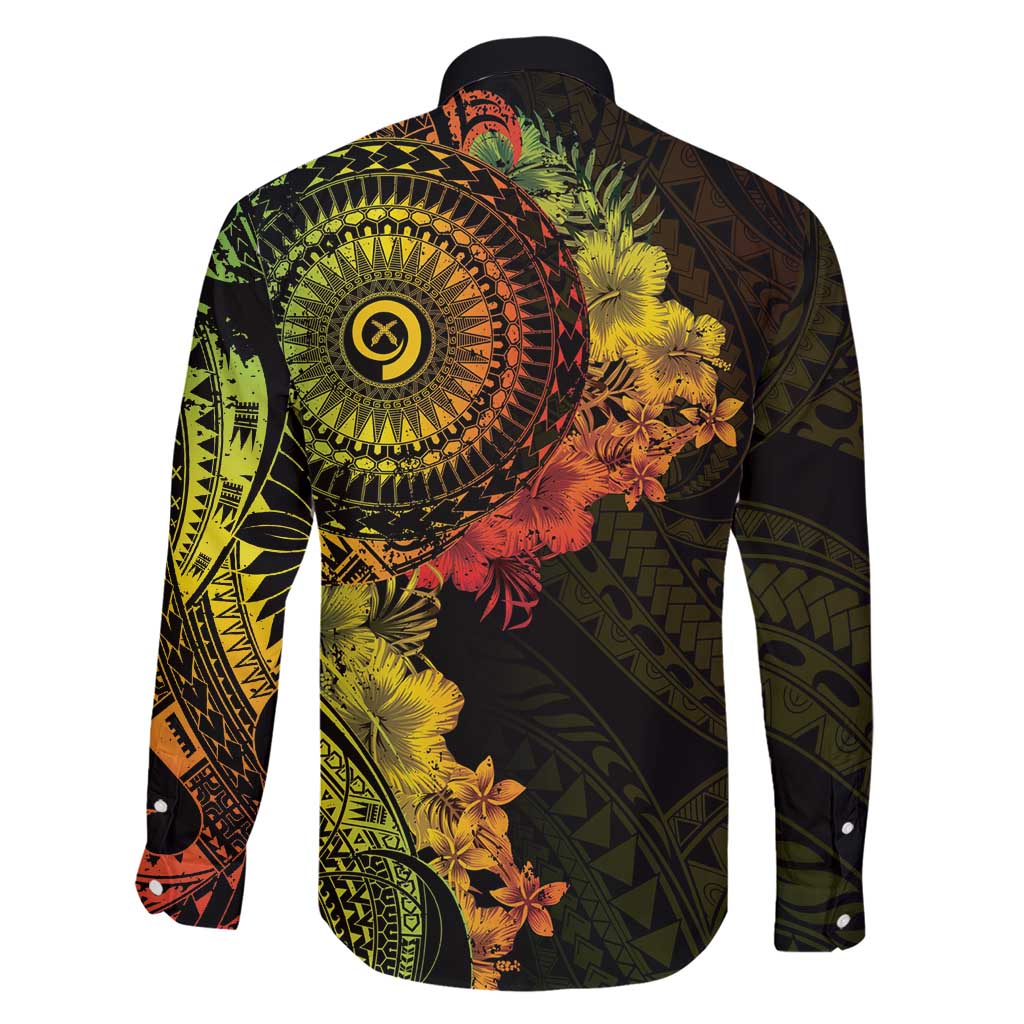 Vanuatu Family Matching Short Sleeve Bodycon Dress and Hawaiian Shirt Hibisus Polynesian Pattern Reggae - Polynesian Pride