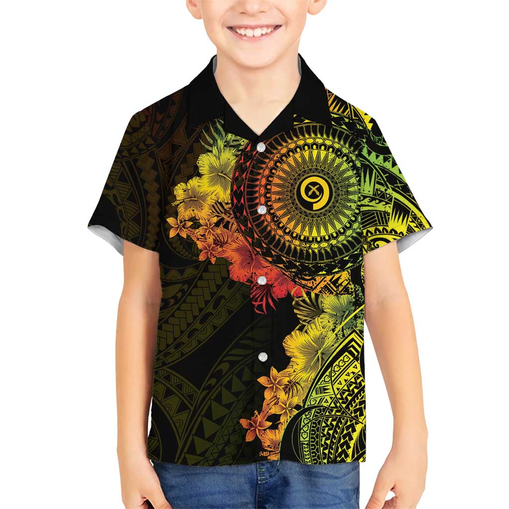 Vanuatu Family Matching Tank Maxi Dress and Hawaiian Shirt Hibisus Polynesian Pattern Reggae - Polynesian Pride
