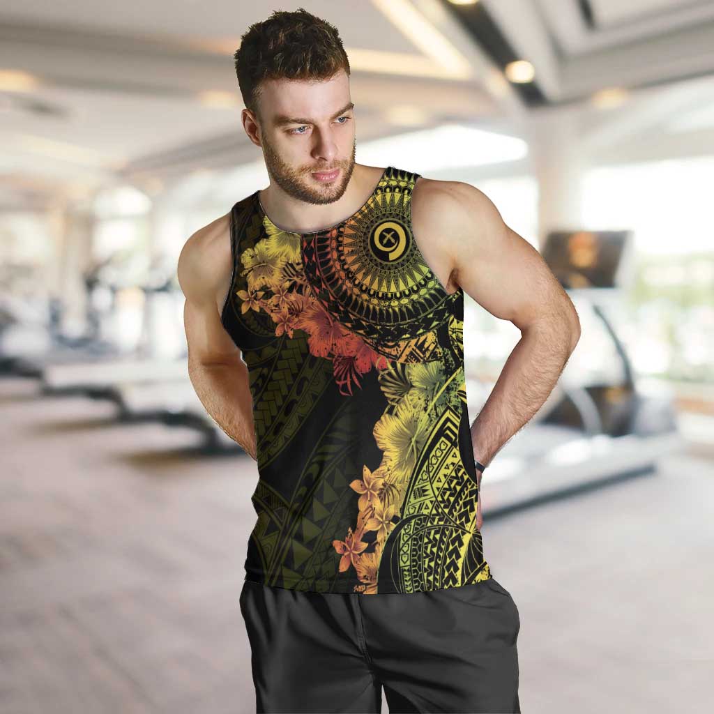 Vanuatu Men Tank Top Hibisus Polynesian Pattern Reggae - Polynesian Pride