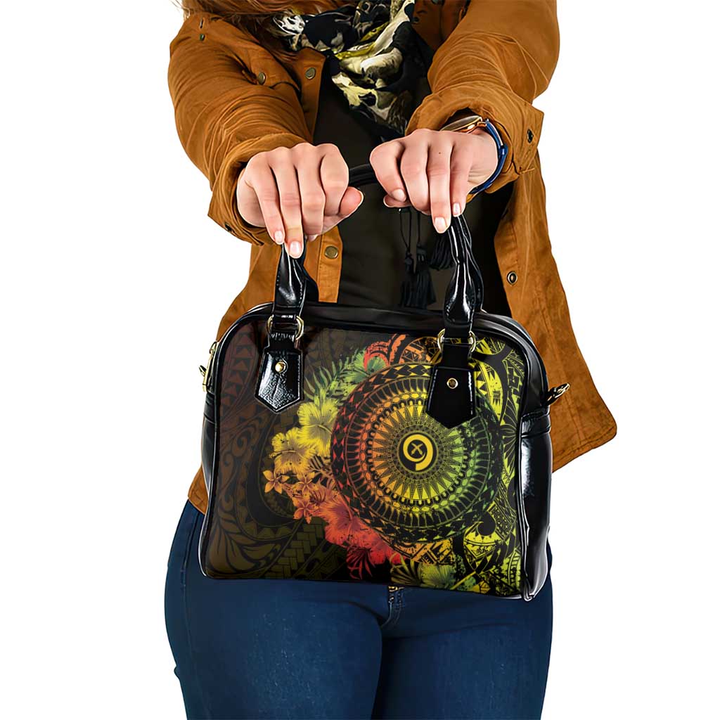 Vanuatu Shoulder Handbag Hibisus Polynesian Pattern Reggae - Polynesian Pride
