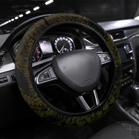 Vanuatu Steering Wheel Cover Hibisus Polynesian Pattern Reggae - Polynesian Pride