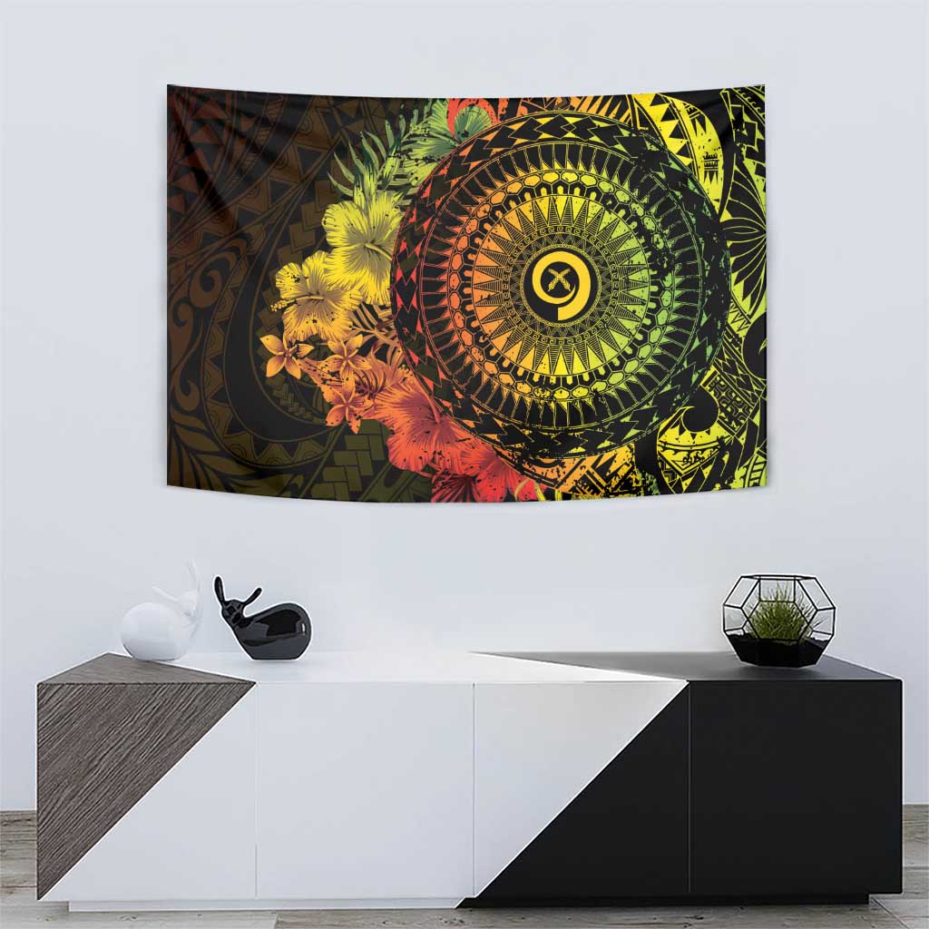 Vanuatu Tapestry Hibisus Polynesian Pattern Reggae - Polynesian Pride