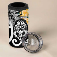 New Zealand Australia Rugby 4 in 1 Can Cooler Tumbler Wallabies Aboriginal All Black Maori Tiki Together LT14 - Polynesian Pride