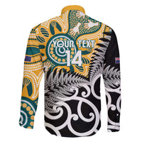 New Zealand Australia Rugby Custom Family Matching Mermaid Dress and Hawaiian Shirt Wallabies Aboriginal All Black Maori Tiki Together LT14 - Polynesian Pride