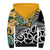 New Zealand Australia Rugby Custom Sherpa Hoodie Wallabies Aboriginal All Black Maori Tiki Together - Polynesian Pride
