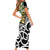 New Zealand Australia Rugby Custom Short Sleeve Bodycon Dress Wallabies Aboriginal All Black Maori Tiki Together - Polynesian Pride