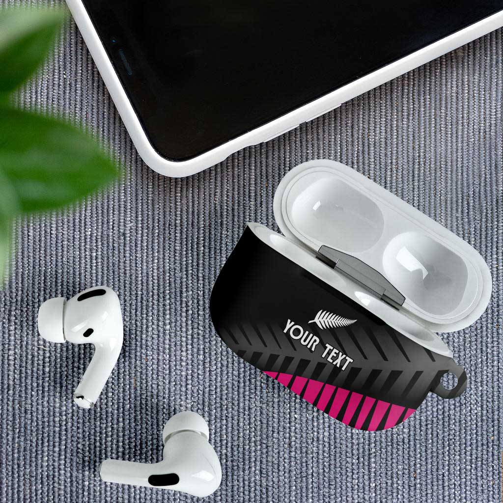 New Zealand Silver Fern Rugby Custom AirPods Case 2025 All Black Go Champions LT14 - Polynesian Pride