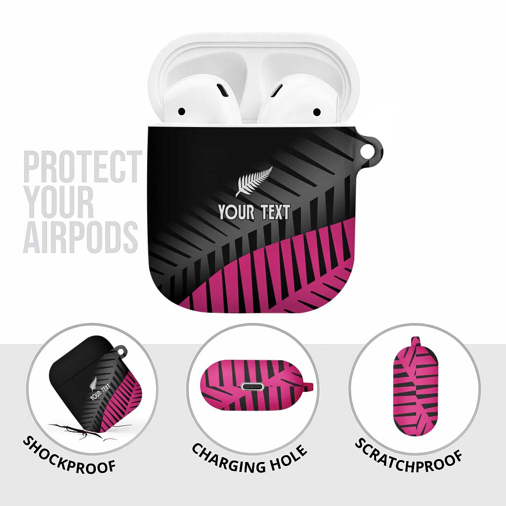 New Zealand Silver Fern Rugby Custom AirPods Case 2025 All Black Go Champions LT14 - Polynesian Pride