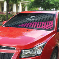 New Zealand Silver Fern Rugby Custom Auto Sun Shade 2025 All Black Go Champions - Polynesian Pride