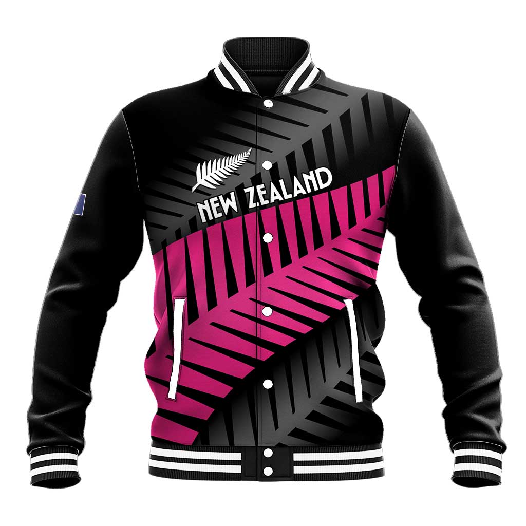 New Zealand Silver Fern Rugby Custom Baseball Jacket 2025 All Black Go Champions - Polynesian Pride