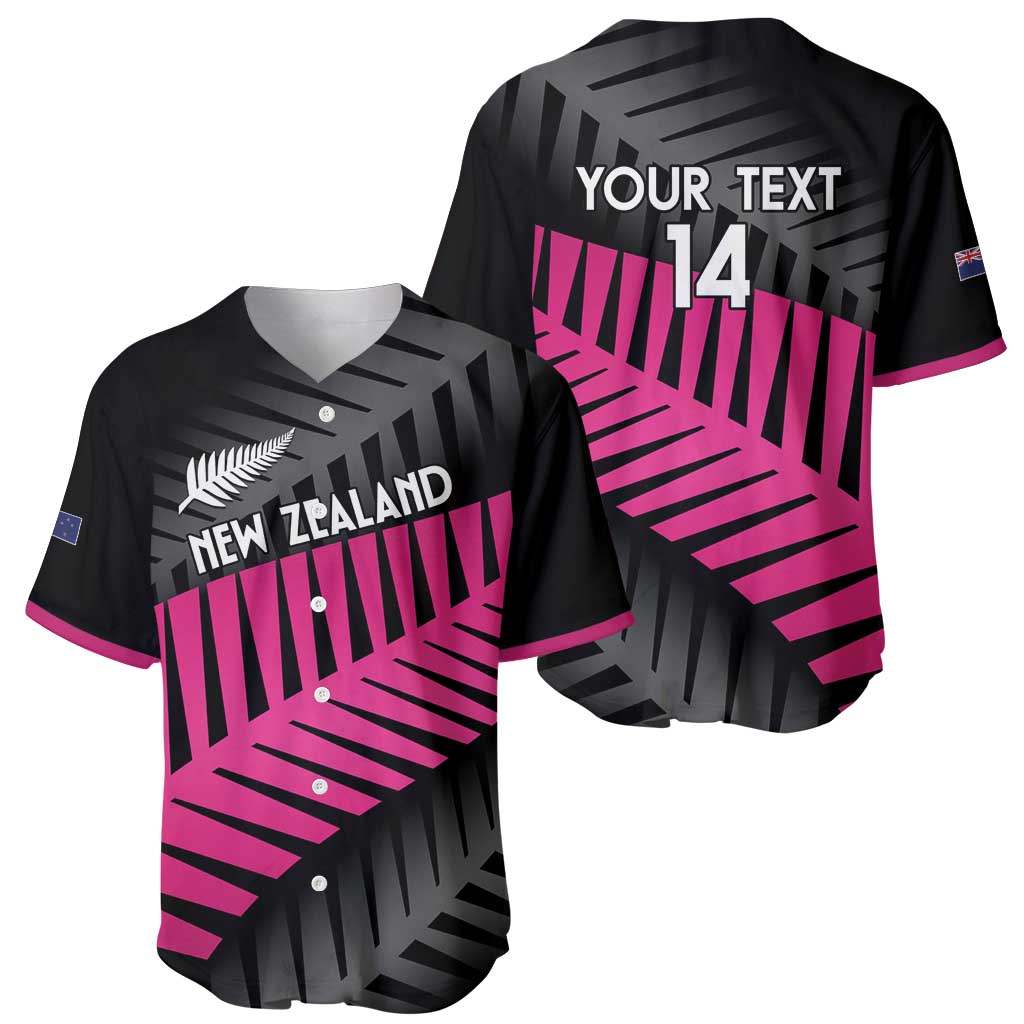 New Zealand Silver Fern Rugby Custom Baseball Jersey 2025 All Black Go Champions - Polynesian Pride