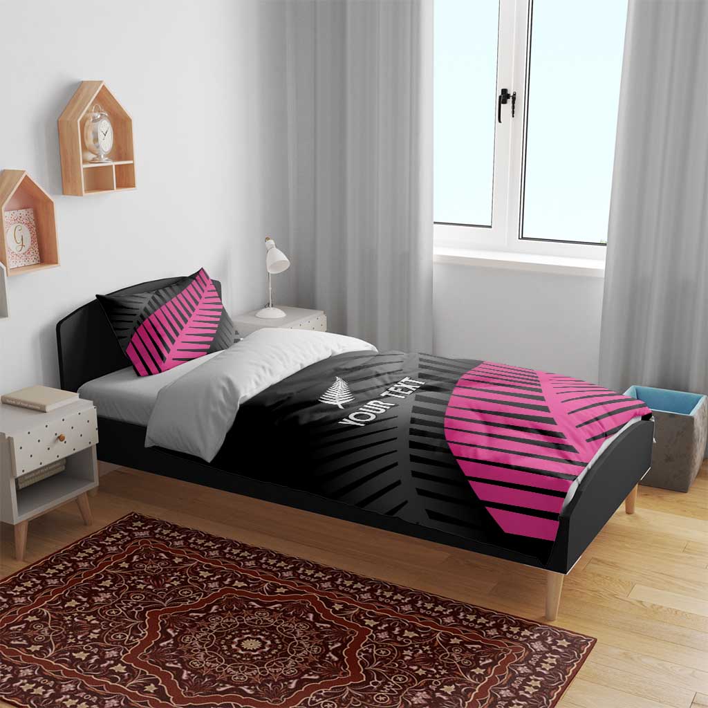 New Zealand Silver Fern Rugby Custom Bedding Set 2025 All Black Go Champions - Polynesian Pride