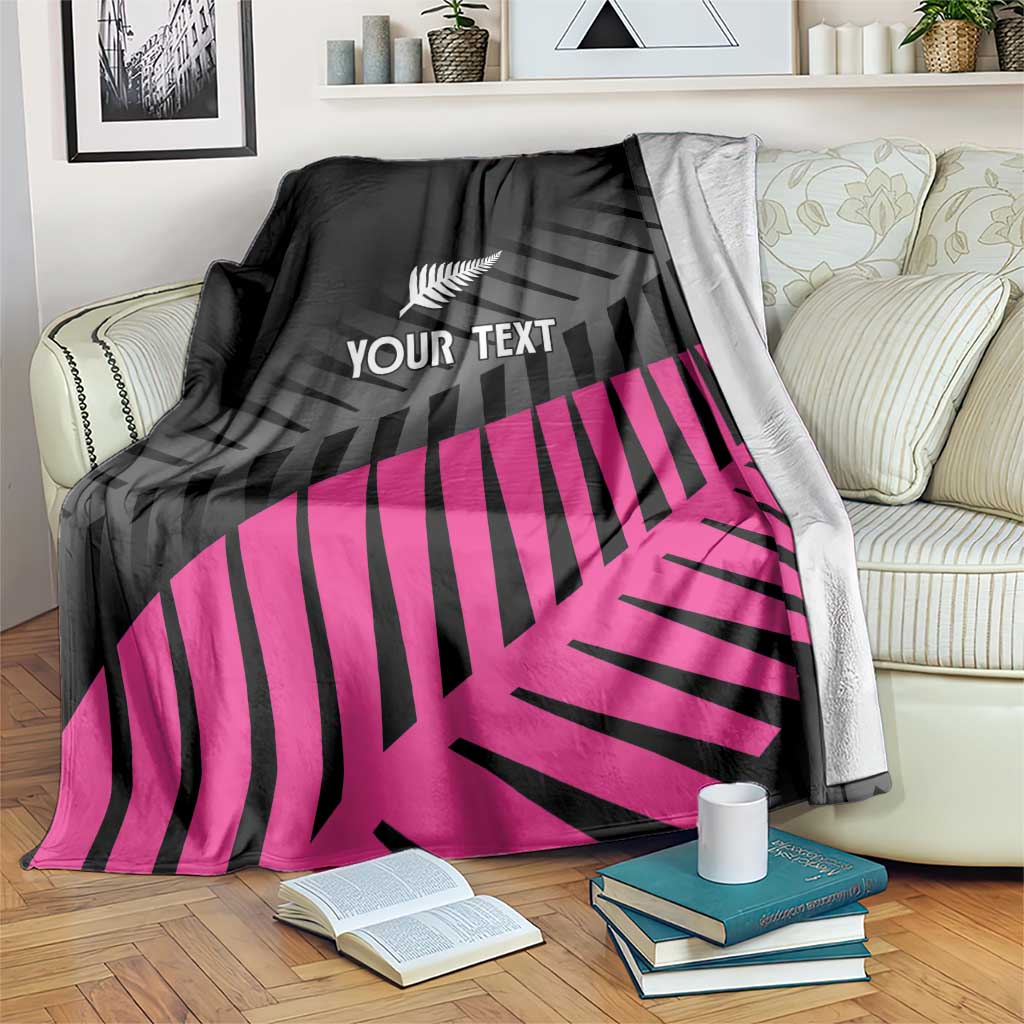 New Zealand Silver Fern Rugby Custom Blanket 2025 All Black Go Champions - Polynesian Pride