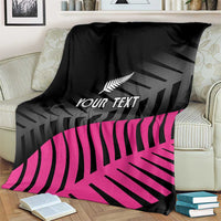 New Zealand Silver Fern Rugby Custom Blanket 2025 All Black Go Champions - Polynesian Pride