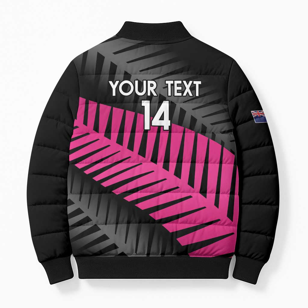 New Zealand Silver Fern Rugby Custom Bomber Puffer Jacket 2025 All Black Go Champions - Polynesian Pride