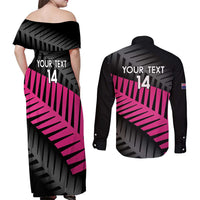 New Zealand Silver Fern Rugby Custom Couples Matching Off Shoulder Maxi Dress and Long Sleeve Button Shirt 2025 All Black Go Champions LT14 - Polynesian Pride