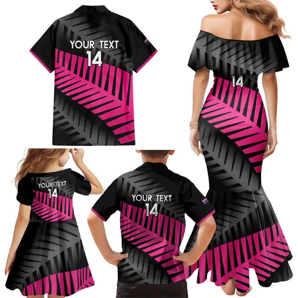 New Zealand Silver Fern Rugby Custom Family Matching Mermaid Dress and Hawaiian Shirt 2025 All Black Go Champions LT14 - Polynesian Pride
