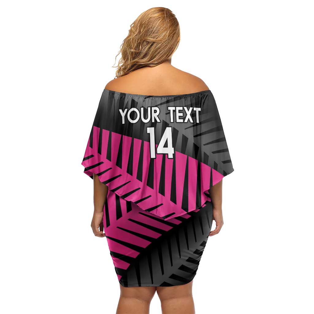 New Zealand Silver Fern Rugby Custom Family Matching Off Shoulder Short Dress and Hawaiian Shirt 2025 All Black Go Champions LT14 - Polynesian Pride