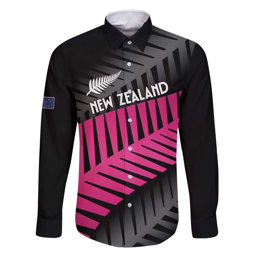 New Zealand Silver Fern Rugby Custom Family Matching Summer Maxi Dress and Hawaiian Shirt 2025 All Black Go Champions LT14 Dad's Shirt - Long Sleeve Black - Polynesian Pride