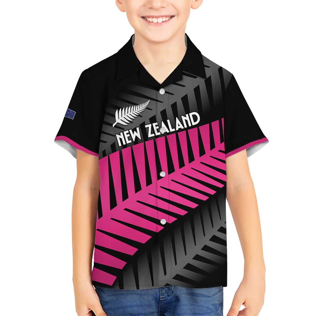 New Zealand Silver Fern Rugby Custom Family Matching Tank Maxi Dress and Hawaiian Shirt 2025 All Black Go Champions LT14 Son's Shirt Black - Polynesian Pride
