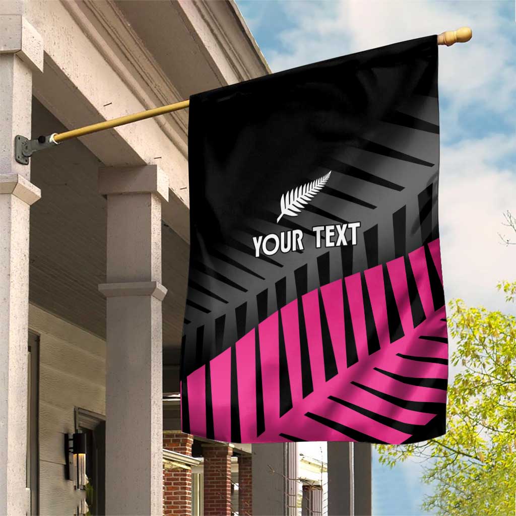 New Zealand Silver Fern Rugby Custom Garden Flag 2025 All Black Go Champions - Polynesian Pride