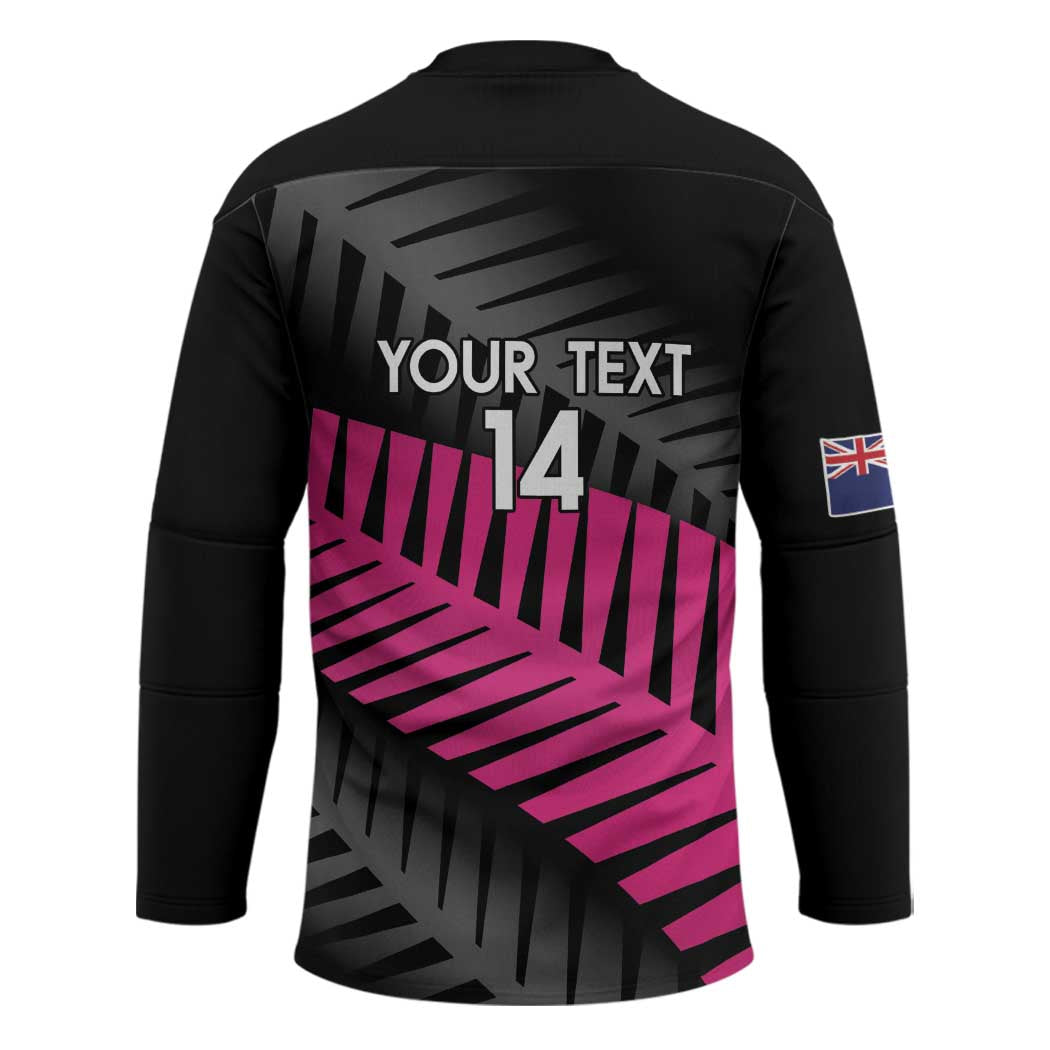 New Zealand Silver Fern Rugby Custom Hockey Jersey 2025 All Black Go Champions - Polynesian Pride
