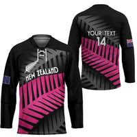 New Zealand Silver Fern Rugby Custom Hockey Jersey 2025 All Black Go Champions - Polynesian Pride