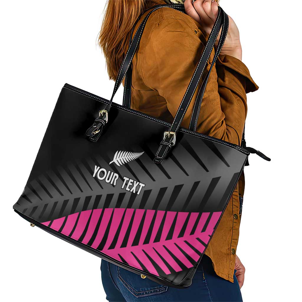 New Zealand Silver Fern Rugby Custom Leather Tote Bag 2025 All Black Go Champions - Polynesian Pride