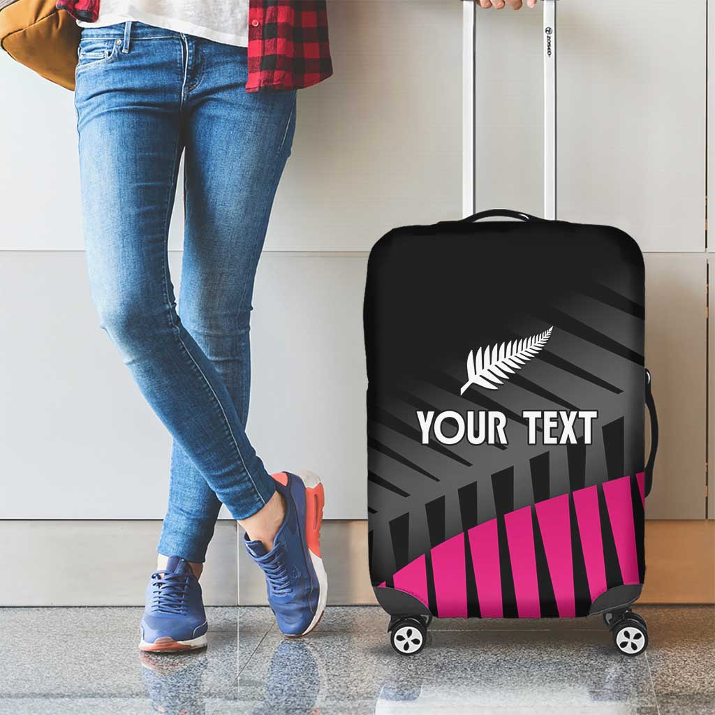 New Zealand Silver Fern Rugby Custom Luggage Cover 2025 All Black Go Champions - Polynesian Pride