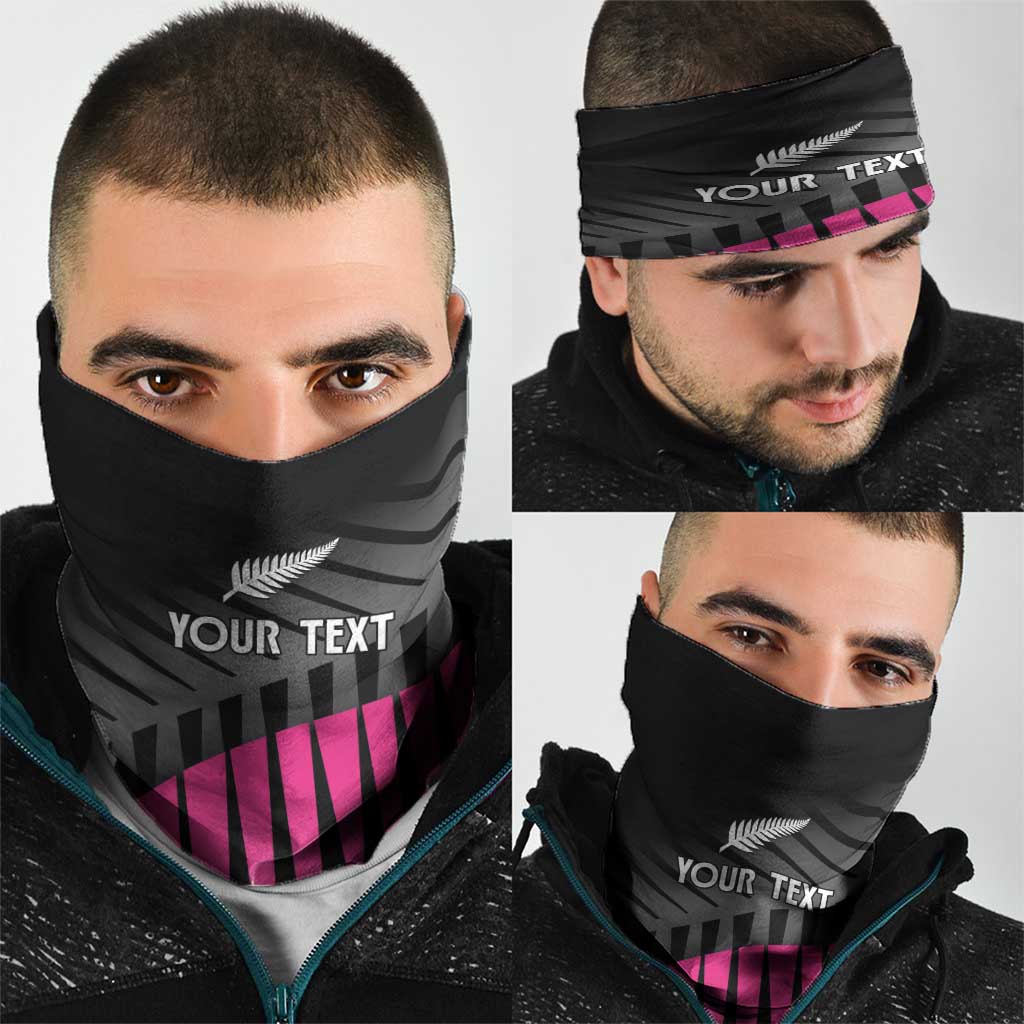 New Zealand Silver Fern Rugby Custom Neck Gaiter 2025 All Black Go Champions - Polynesian Pride