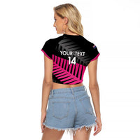 New Zealand Silver Fern Rugby Custom Raglan Cropped T Shirt 2025 All Black Go Champions - Polynesian Pride