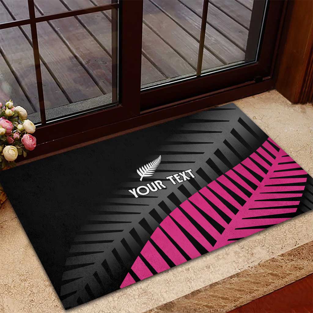 New Zealand Silver Fern Rugby Custom Rubber Doormat 2025 All Black Go Champions - Polynesian Pride