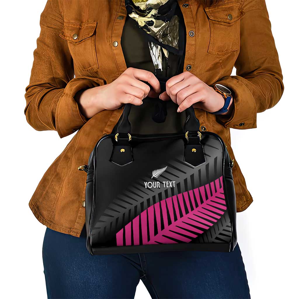 New Zealand Silver Fern Rugby Custom Shoulder Handbag 2025 All Black Go Champions - Polynesian Pride