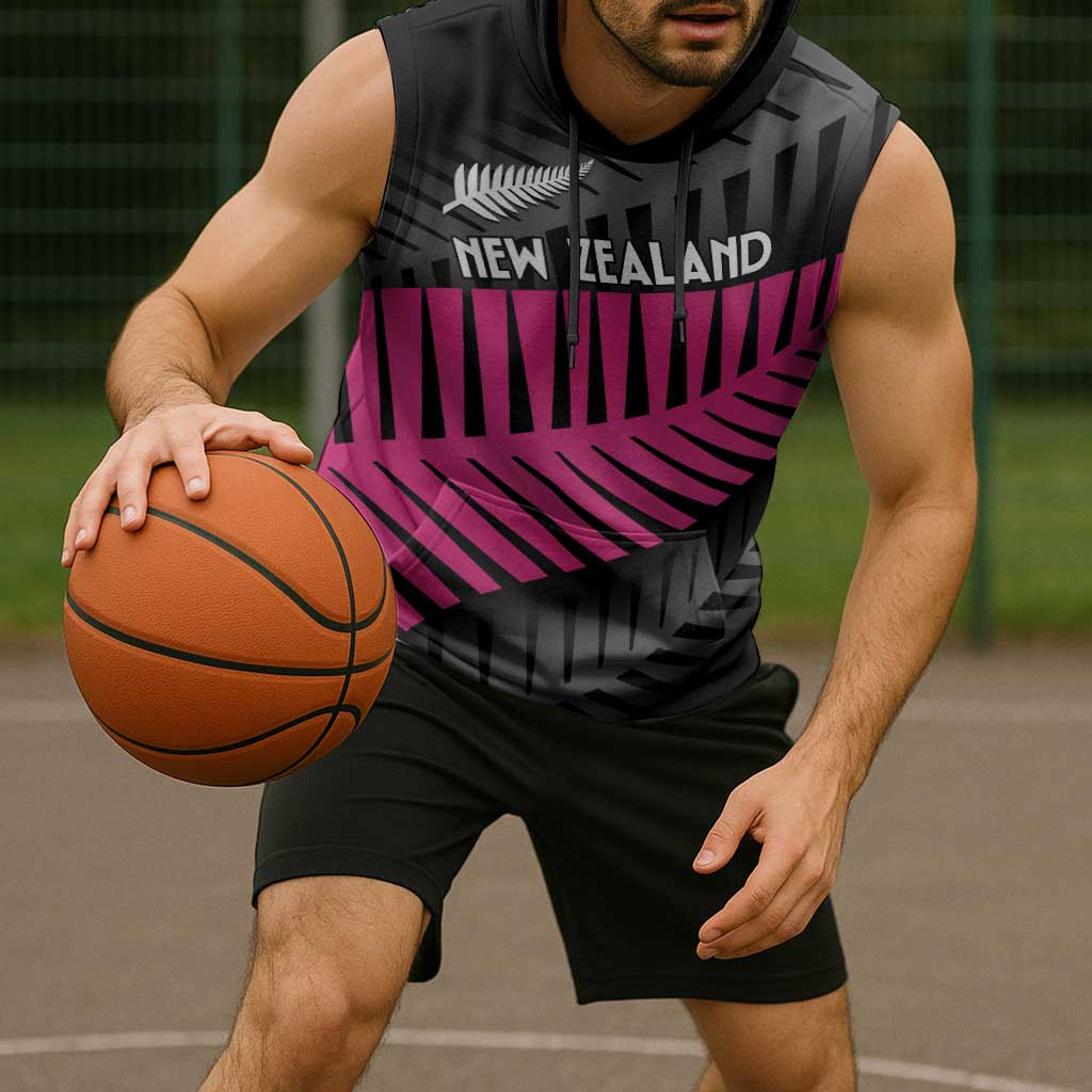 New Zealand Silver Fern Rugby Custom Sleeveless Hoodie 2025 All Black Go Champions - Polynesian Pride