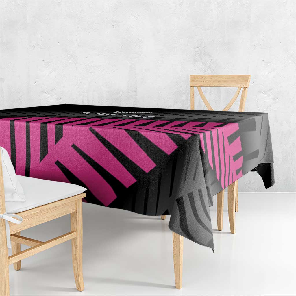 New Zealand Silver Fern Rugby Custom Tablecloth 2025 All Black Go Champions - Polynesian Pride