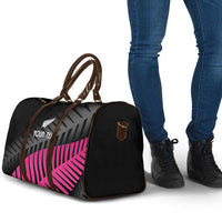 New Zealand Silver Fern Rugby Custom Travel Bag 2025 All Black Go Champions - Polynesian Pride