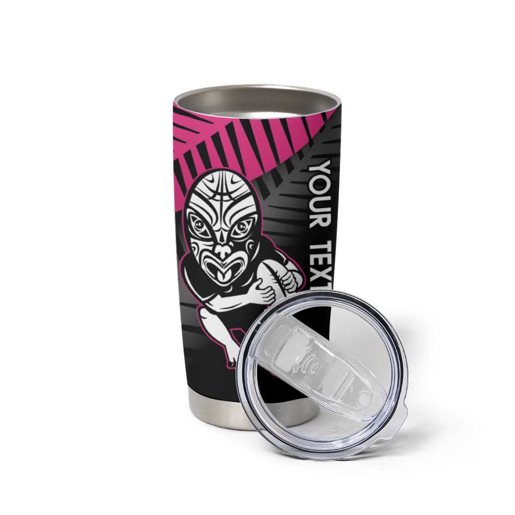 New Zealand Silver Fern Rugby Custom Tumbler Cup 2025 All Black Go Champions - Polynesian Pride