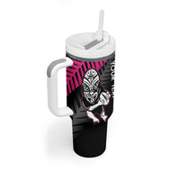 New Zealand Silver Fern Rugby Custom Tumbler With Handle 2025 All Black Go Champions - Polynesian Pride