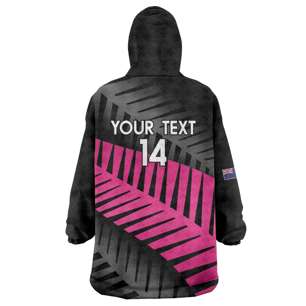 New Zealand Silver Fern Rugby Custom Wearable Blanket Hoodie 2025 All Black Go Champions LT14 - Polynesian Pride