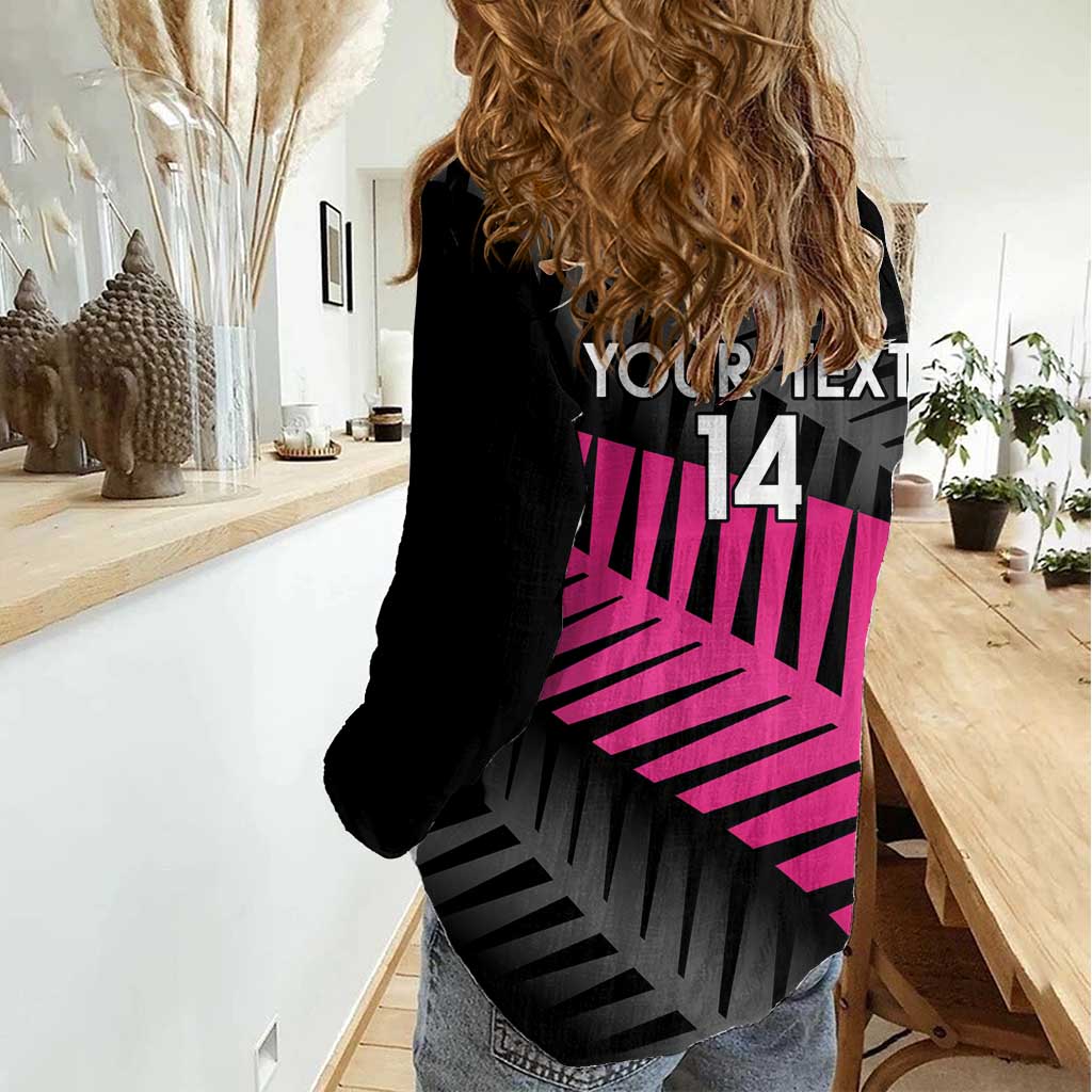 New Zealand Silver Fern Rugby Custom Women Casual Shirt 2025 All Black Go Champions LT14 - Polynesian Pride