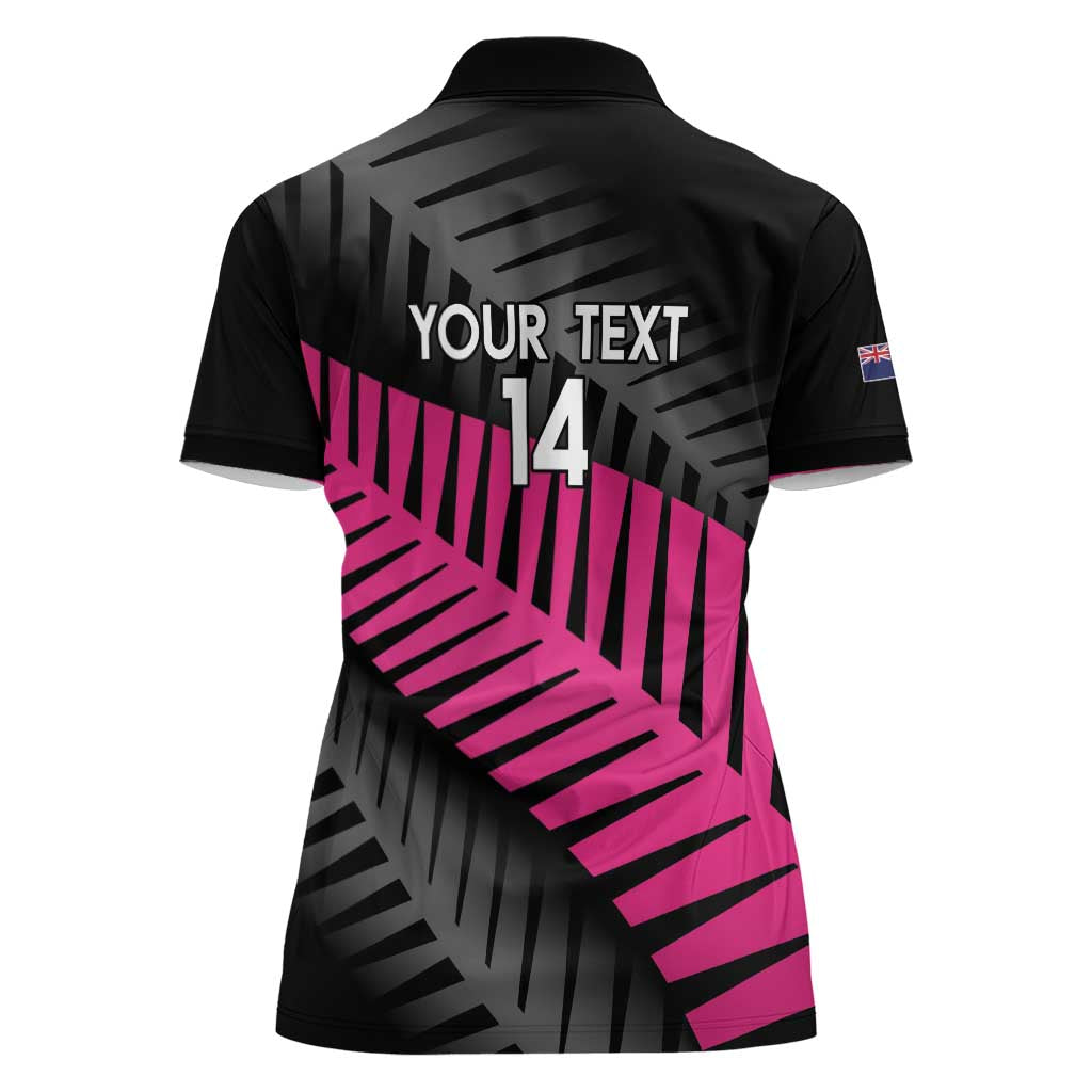 New Zealand Silver Fern Rugby Custom Women Polo Shirt 2025 All Black Go Champions LT14 - Polynesian Pride