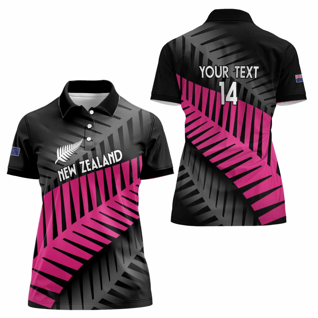 New Zealand Silver Fern Rugby Custom Women Polo Shirt 2025 All Black Go Champions LT14 - Polynesian Pride