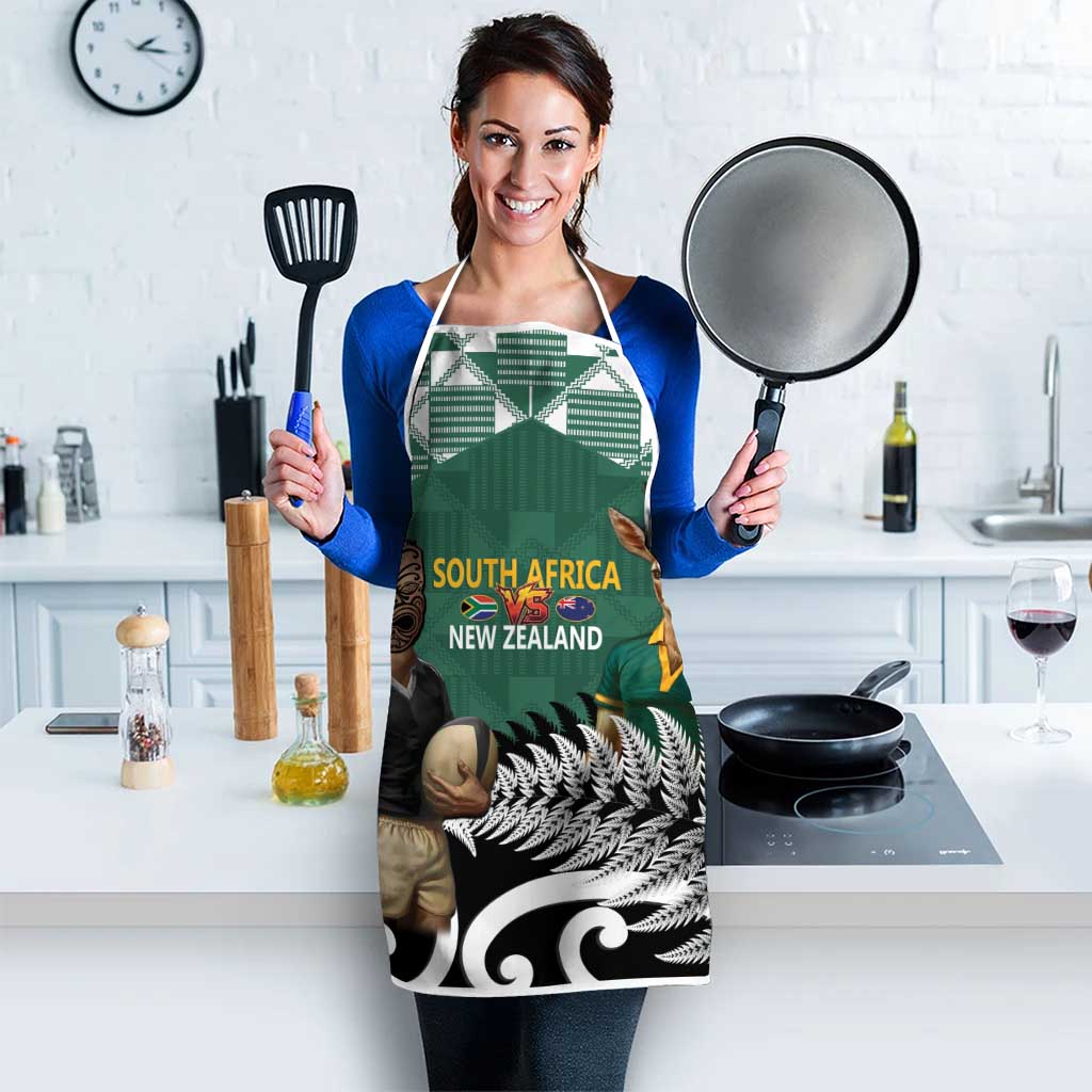 New Zealand South Africa Rugby Apron Springboks Kente All Black Maori Together - Polynesian Pride