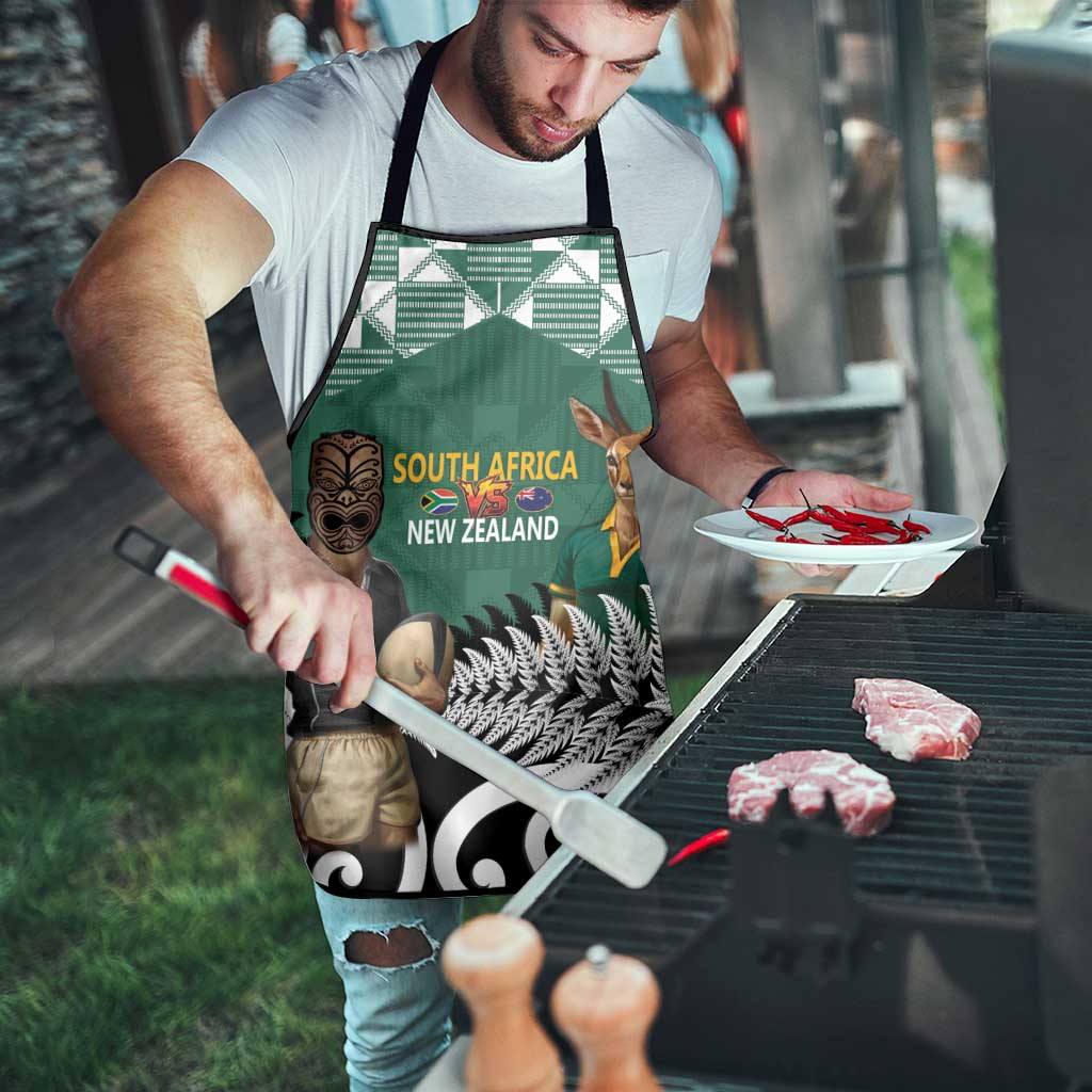 New Zealand South Africa Rugby Apron Springboks Kente All Black Maori Together - Polynesian Pride