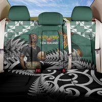New Zealand South Africa Rugby Back Car Seat Cover Springboks Kente All Black Maori Together LT14 One Size Green - Polynesian Pride