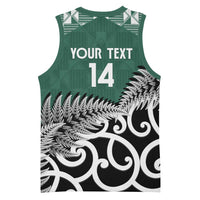 New Zealand South Africa Rugby Custom Basketball Jersey Springboks Kente All Black Maori Together - Polynesian Pride